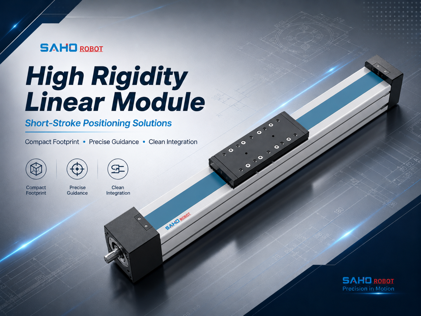 SAHO JTS100 ball screw linear actuator for lithium battery equipment and electronic component assembly