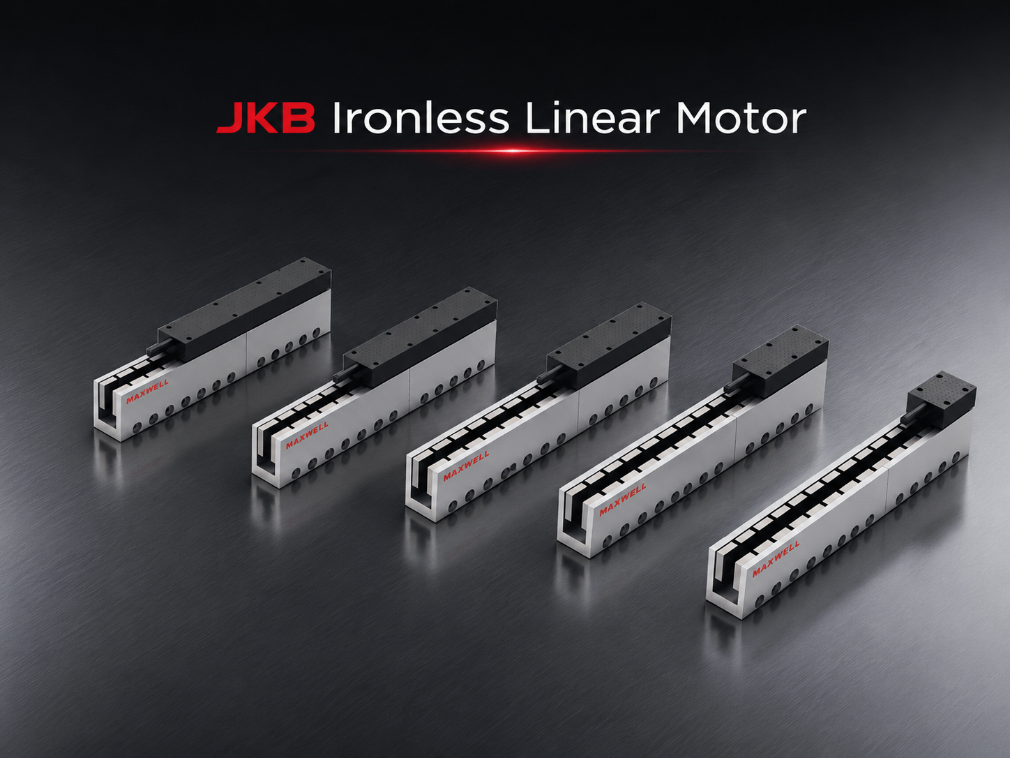 SAHO JKB ironless linear motor mover and stator configurations across a wider thrust range